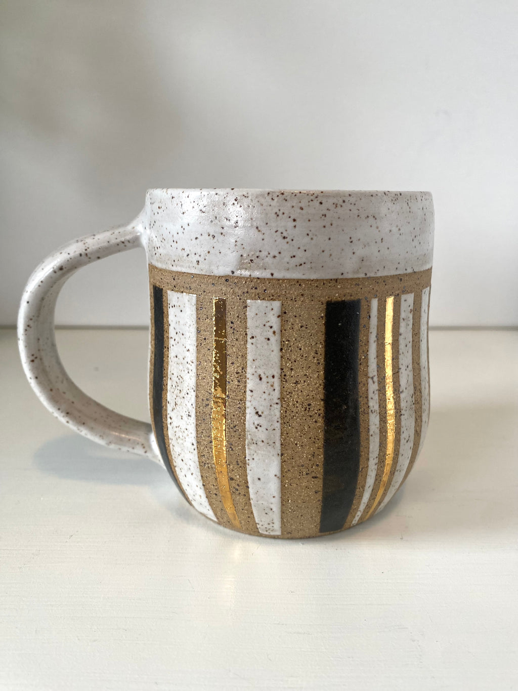 Speckled Stripes B -  18kt Gold Mug