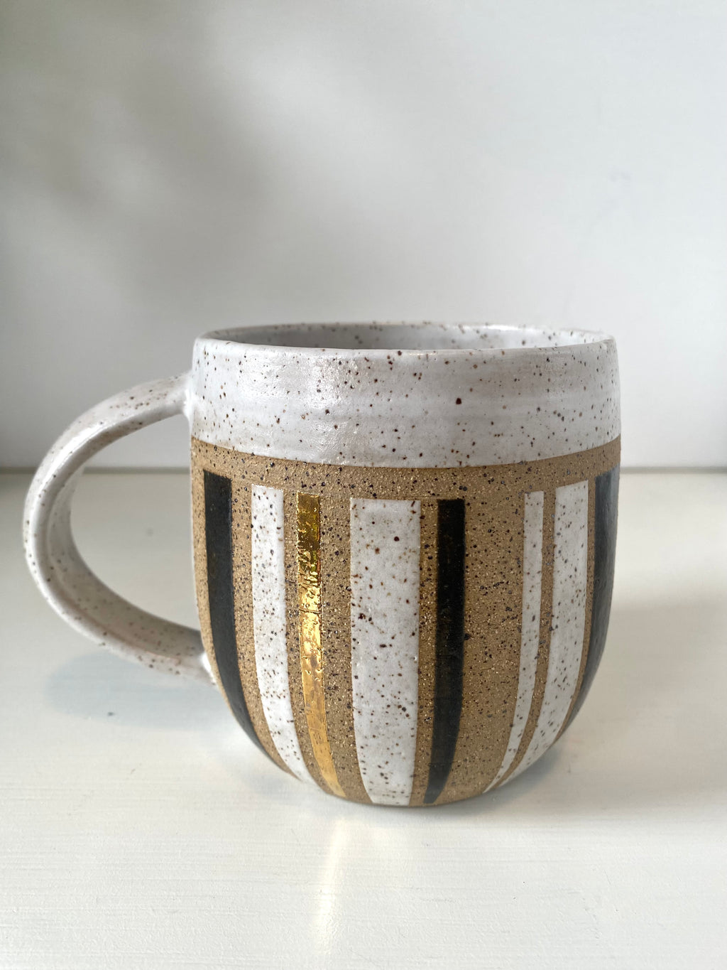 Speckled Stripes A -  18kt Gold Mug