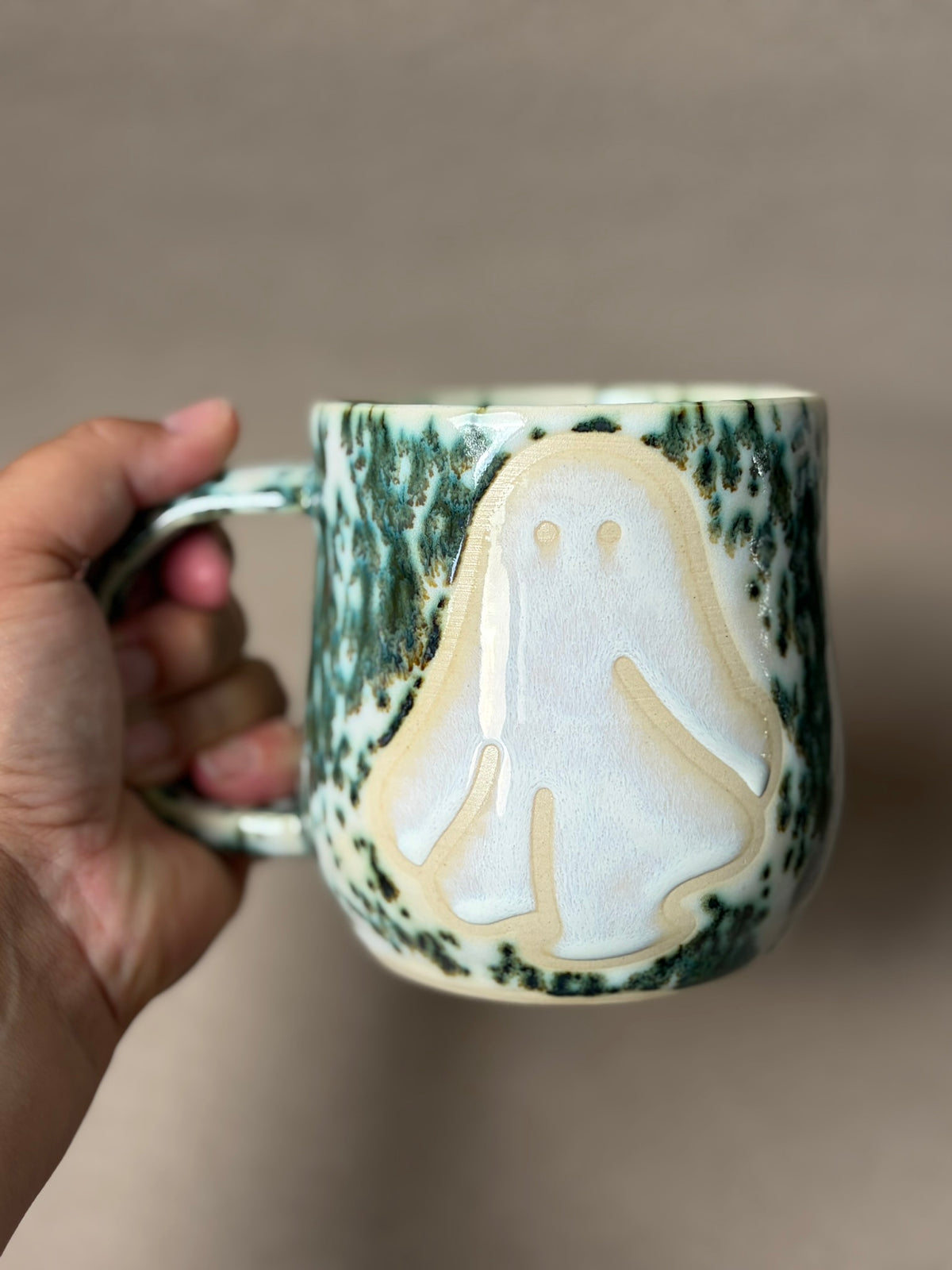 Ghostie Mug - Green Splash