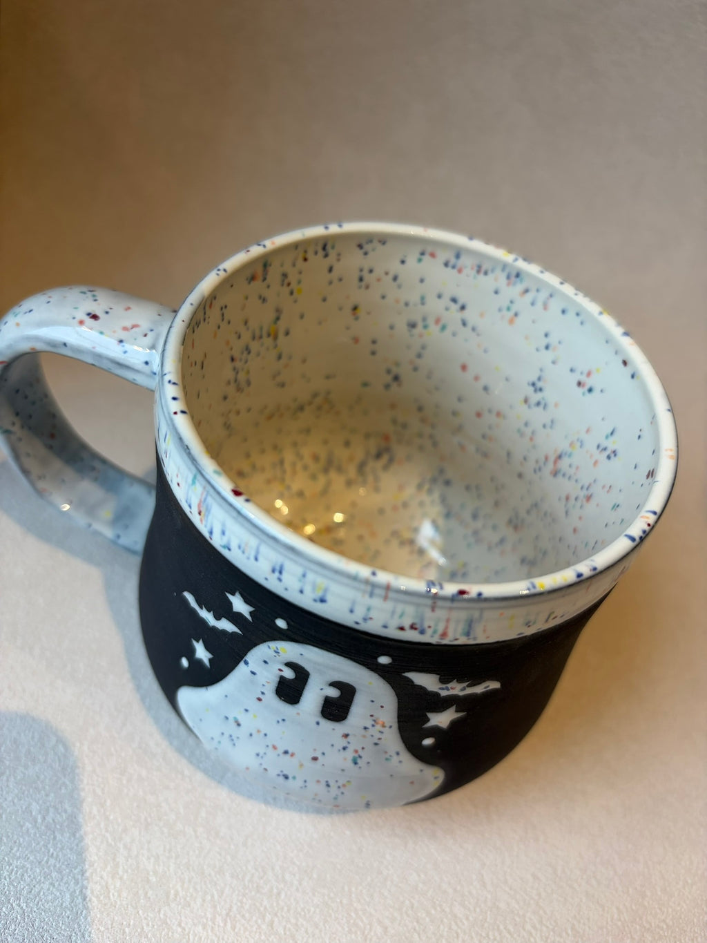 Ghostie Mug - PREORDER Black & Funfetti